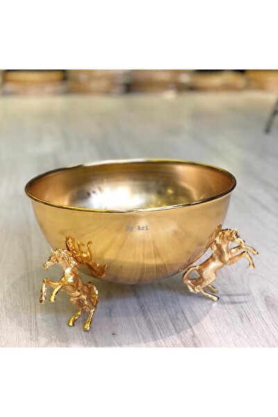 By Ari Ev Dekorasyon Atlı Vazo Gold Vz114-1