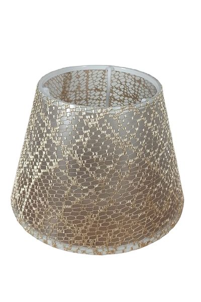 Art&Gift Beige Lace Fabric Lampshade Cap Ready Hat