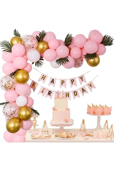 DÜVENCİ TİCARET Pink Birthday Party Decorations