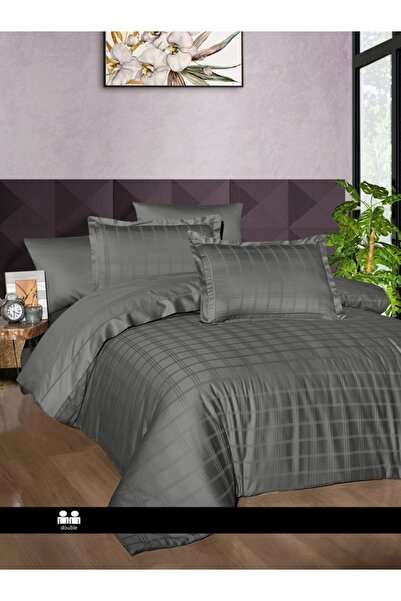 DENİZLİ ÇEYİZ مجموعة غطاء لحاف من الساتان الفاخر من First Choice باللون الداك...