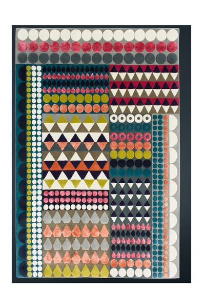 Rugs Modern Halı Mira 1198 Γεωμετρικό αφηρημένο χαλί με πολύχρωμα σχέδια και ...