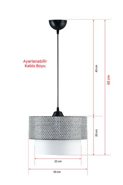 DEDE Black Wicker Single Cake Pendant Lamp Chandelier