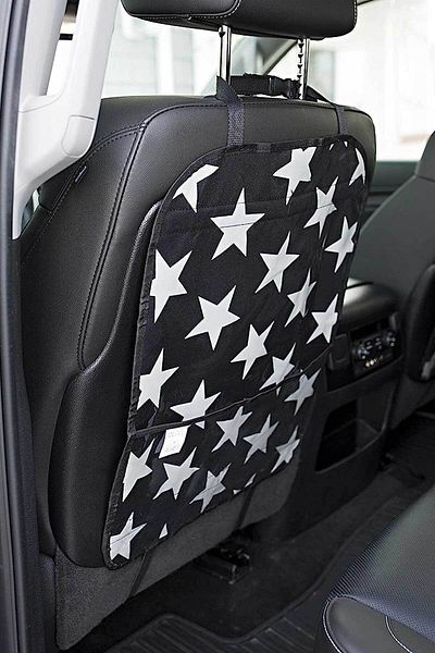 RevuBaby Seat Back Organizer Star Printed Pocketed Seat Back Protector Footprint Anti-Fouling 1pc