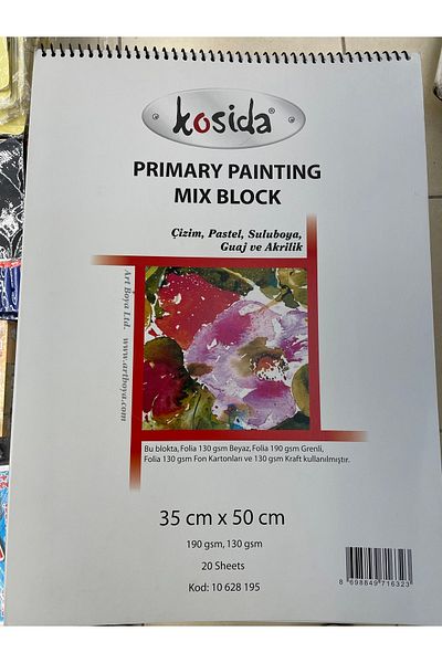 Ponart Kosida Primary Painting Mix Block 35x50 Mixed Drawing Book
