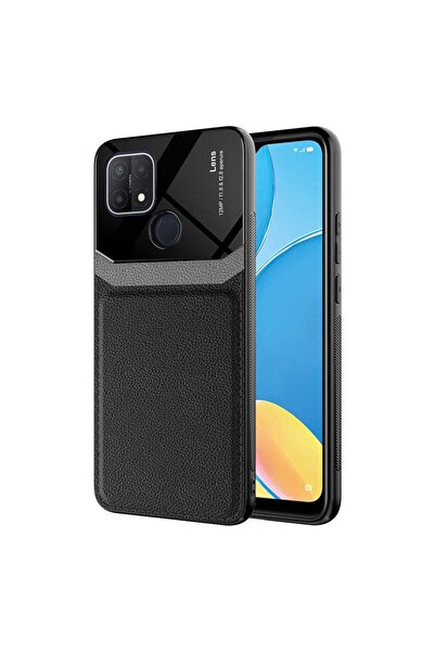 ZM STORE Oppo A15 / A15S Uyumlu Kılıf Parlak Yüzey Deri Görünümlü Kapak