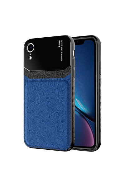 ZM STORE Apple Iphone Xr 6.1 Kılıf Parlak Yüzey Deri Görünümlü Kapak