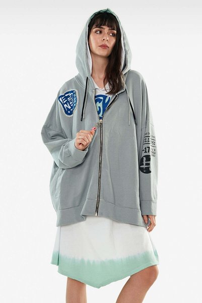 #vdr viadellerose Gri Sweatshırt 11032