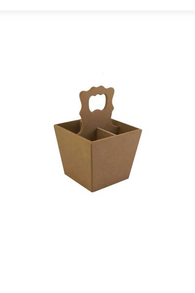 DERYA DESİNG ART Paintable Raw Wooden Decorative Box, Gift Box Kş01-20X22X15 cm