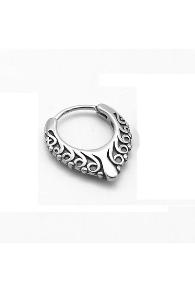 Viking Tribal Patterned Drop Model Vintage Design 316l Steel Men's Earrings