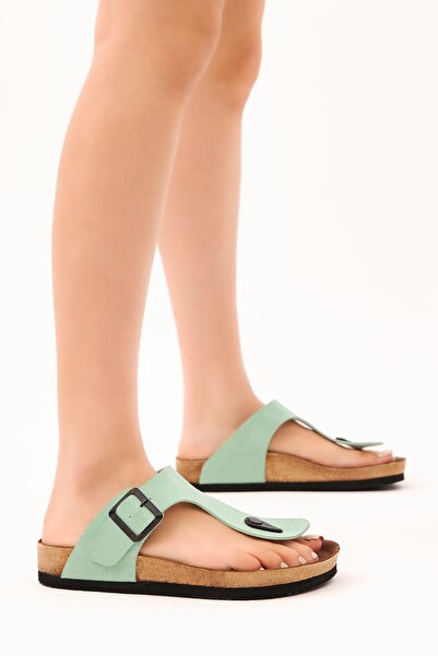 Tonny Black Flip Flops unisex, verde apă, cu talpă confortabilă, cu cataramă,...