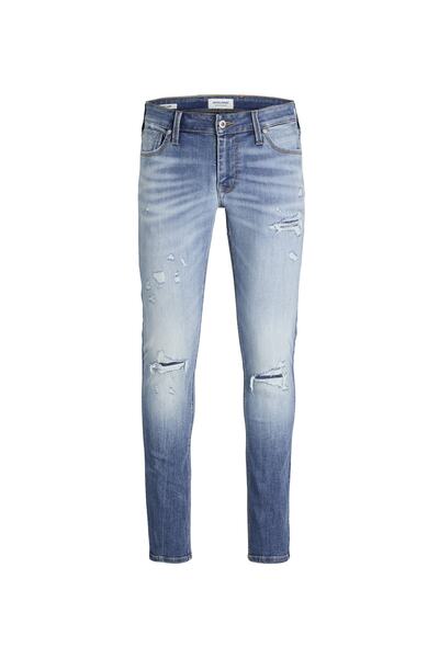 Jack & Jones Düşük Bel Skinny Fit Mavi Erkek Denim Pantolon 12229197_jjılıam ...