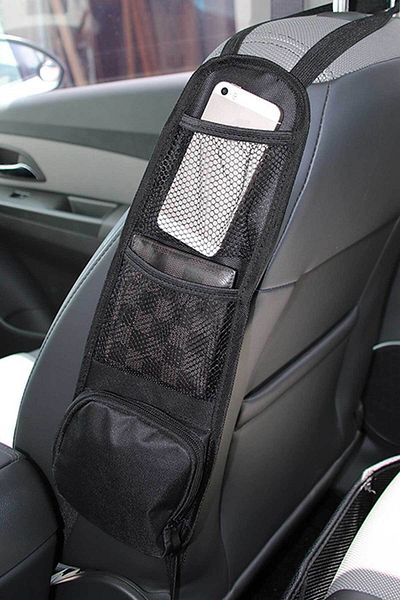 RevuBaby Car Seat Side Organizer Phone Holder Vehicle Interior Organizer Seat Edge Pocket 2 Pieces