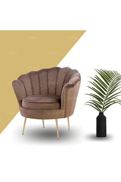 EMBA LUXURY Papatya Istiridye Tekli Berjer Güzellik Salonu - Ofis Koltuğu