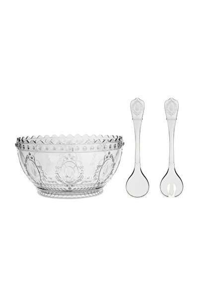 Baci Milano Baroque&rock Salata Kase Ve Servis Seti - Şeffaf