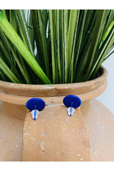 1PARÇAMAVİ Blue Cookie Monster Women's - Children's Earrings - Studded Earrings