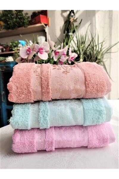 Z&N STYLE Annem Gardenya 50x90 см. Жаккардовий набір рушників для весілля (3 шт.)