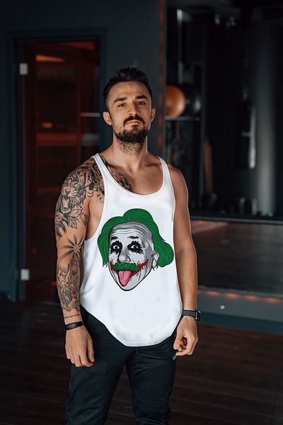 Freeyez Μπλουζάκι γυμναστικής με μοτίβο Albert Einstein Joker