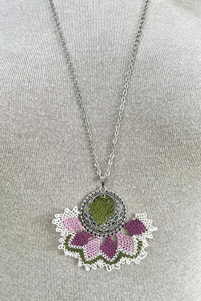 Turkuaz Tasarım El Emeği Iğne Oyası Kolye