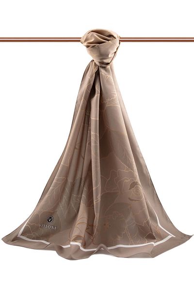Vissona Γυναικείο πέτρινο σάλι πολυτελείας Medina Silk Color