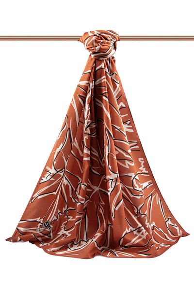 Vissona Γυναικείο σάλι Tan Luxury Medina Silk