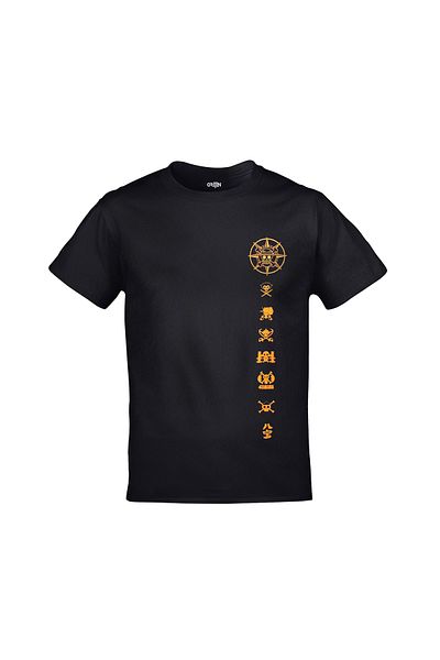 Orijin Tekstil One Piece Straw Hat Grand Fleet - Unisex Μαύρο T-Shirt