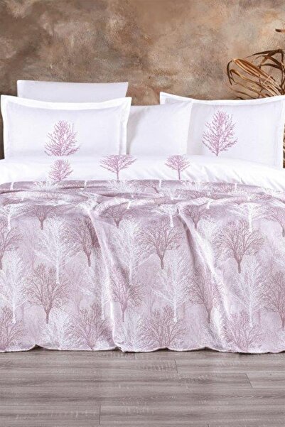 Özdilek Albero Pikeli Gelin Seti (7 Parça)-pudra