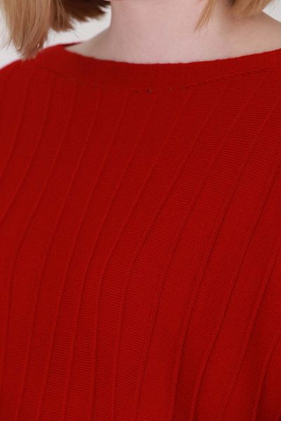 VEGENZE Women's Red Comfortable Fine Knitwear Sweater