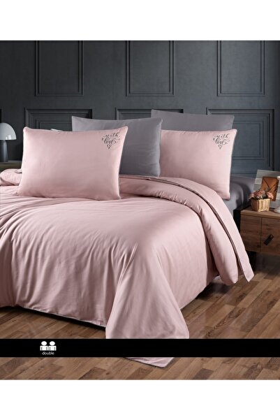 DENİZLİ ÇEYİZ مجموعة غطاء لحاف فاخر من الساتان من فيرست تشويس، بودرة خالدة