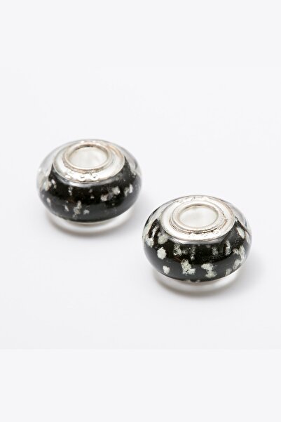 Dumledo Siyah Fosforlu Karanlıkta Parlayan Murano Charm