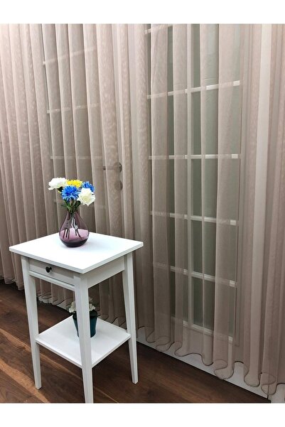 Esse Home Mink Gray Tulle Curtain Honeycomb Floor 300x260cm (1x2) Sparse Pleat Esse16444