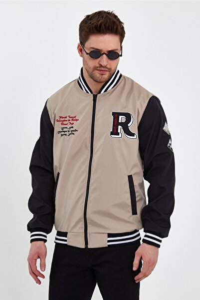 Rompasso Μαύρο αδιάβροχο και αντιανεμικό εποχιακό ανοιξιάτικο καπιτονέ μπουφάν