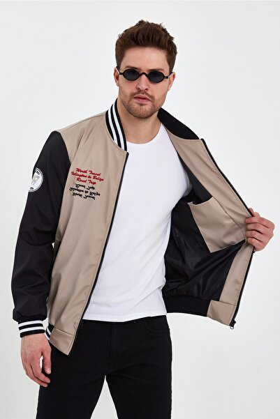 Rompasso Μαύρο αδιάβροχο και αντιανεμικό εποχιακό ανοιξιάτικο καπιτονέ μπουφάν