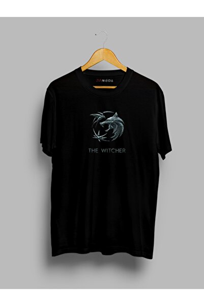 zip moda Tricou oversize cu imprimeu The Witcher Design față și spate