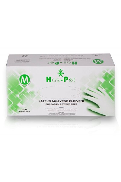 Has-Pet Lateks Eldiven Pudrasız M Beden 100 Adet Içeren Laboratuvar Kullanımı...