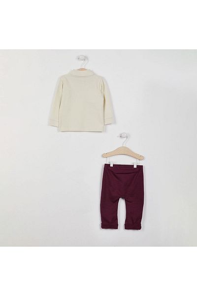 U.S. Polo Assn. Baza. Set de mâneci lungi Polo Assn 2 piese pentru fetiță Usb904