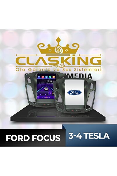 ClasKing Ford Focus 3-4 Uyumlu Android Carplay Navigasyon Multimedya Tesla Ekran 4gb Ram+64gb Hafıza
