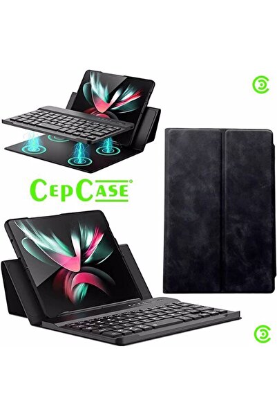 CEPCASE Iphone Samsung Huawei Xiaomi Kılıflı Standlı Bluetooth Klavyeli Foldable Magnet Stand Keyboard
