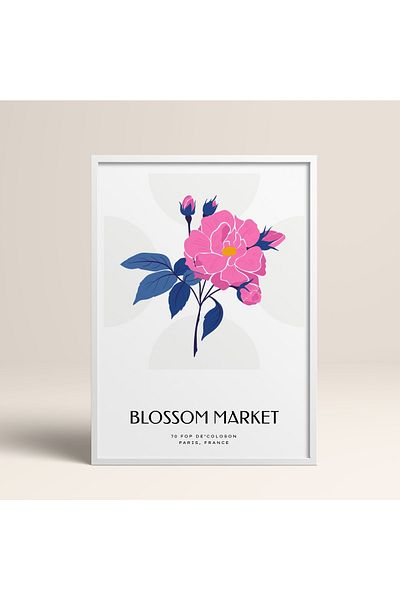 HOMEPACK Πλαίσιο Blossom Flowers Abstract Flowers Πίνακας Μοντέρνας Τέχνης