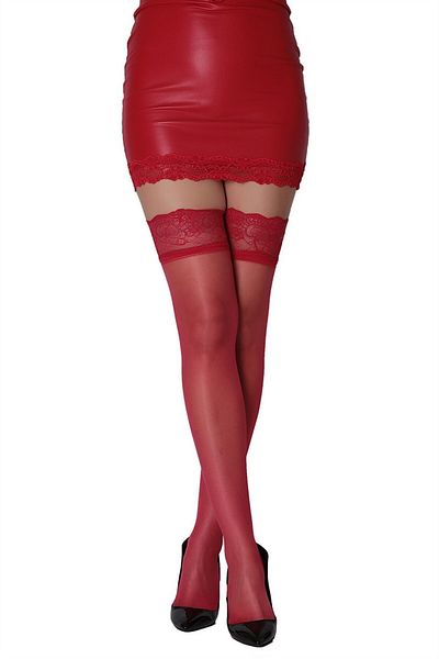 ÇamaşırcımShop Party 15 Silicone High Lace Shiny Garter Stockings