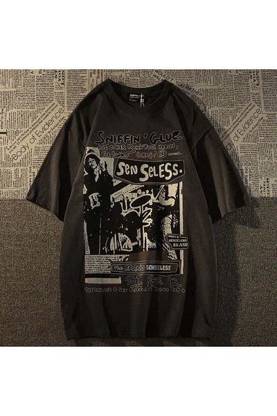 Köstebek Grunge Cartoon Printed (unisex) T-shirt