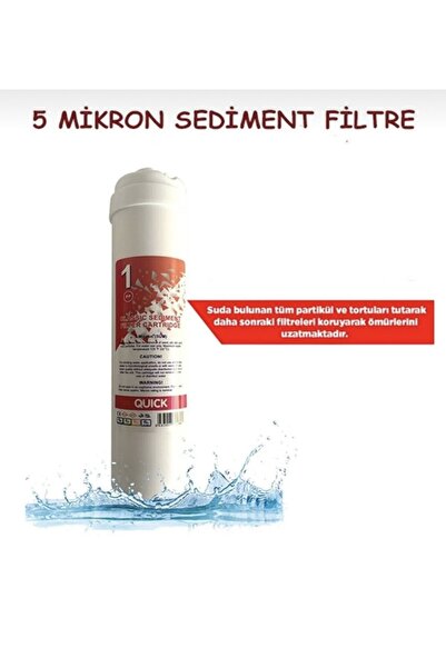 Quick Kapalı Kasa Su Arıtma Filtre Seti ( 2 Yıllık Bakım Paketi - Membransız ) 3 Set Bakım Paketi