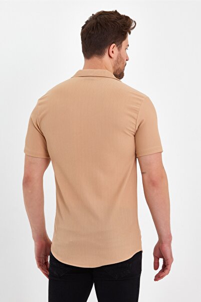 WAMOSSALAPLI Трикотажна риза с къси ръкави