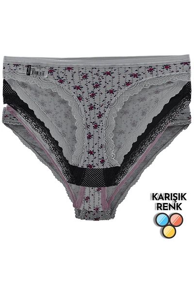 ÇamaşırcımShop Pachet de 6 chiloți de bikini din dantelă și elastan Passion 0528 Nile