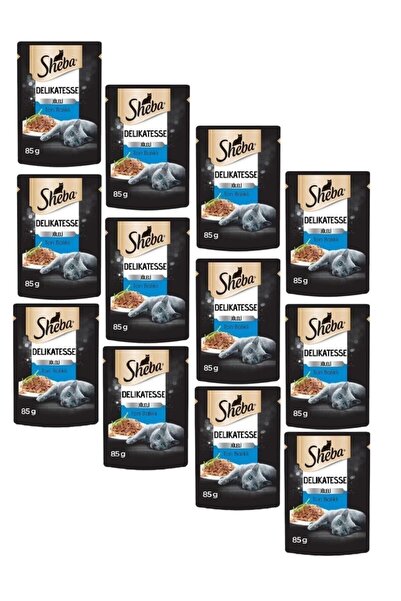 SHEBA Ton Balıklı Jöleli Pouch Kedi Maması 85 gr X 12 Adet