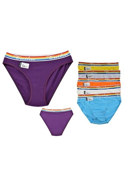 ÇamaşırcımShop Tutku 0524 Hazal Pachet de 6 chiloți de bikini din elastan