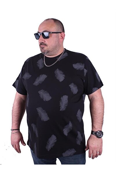 Starbattal Tricou Marime Plus Decolteu Crew Feather 23149 Negru