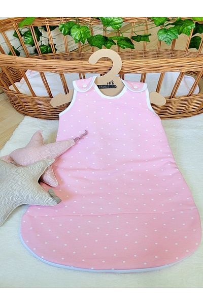 Alpar Tekstil Baby Girl Sleeveless Zippered Sleeping Bag - 2.5 Tog, Pink