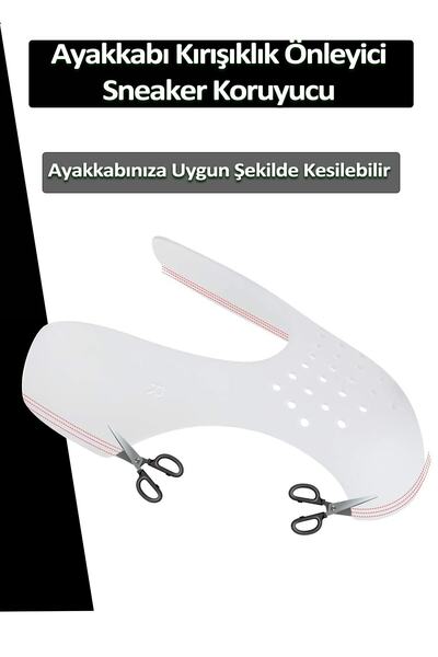 Dopar Sneakers Ayakkabı Kırışıklık Önleyici Koruyucu S 35-40 Uyumlu + Beyaz Ayakkabı Bağcığı