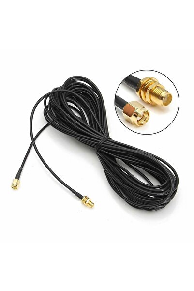 ROBİZ Rg174 50 Ohm Koaksiyel Sma Erkek Dişi 5 Metre Kablo Rf Sinyal Uzatma Kablosu 0-6ghz Koeksiyel Wifi