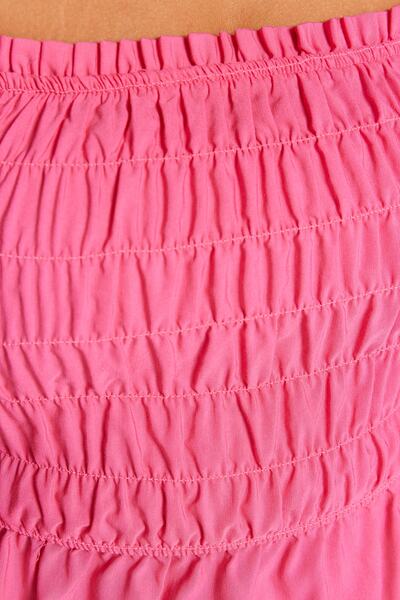 Trendyol Curve Pink Heart Collar Woven Blouse TBBSS23AF00035